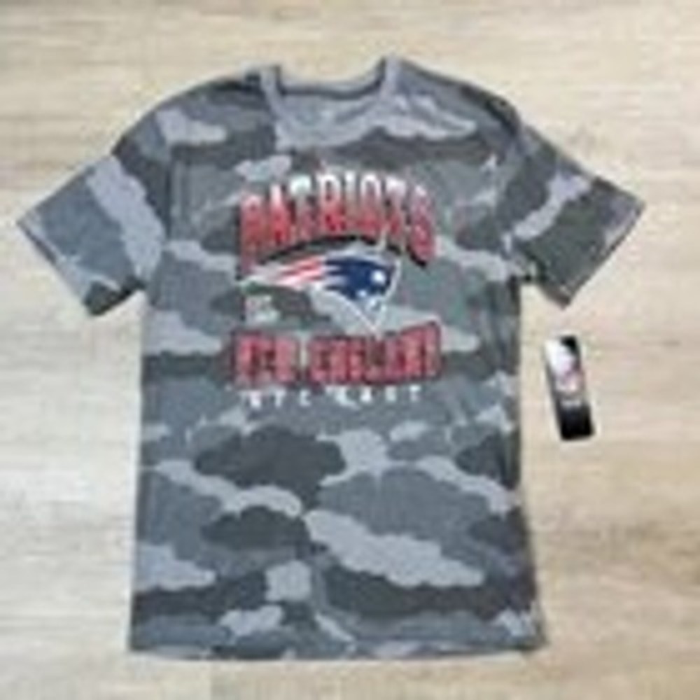 Kids New England Patriots Camo TShirt Short Sleeve NFL Football Tee Size S NWT